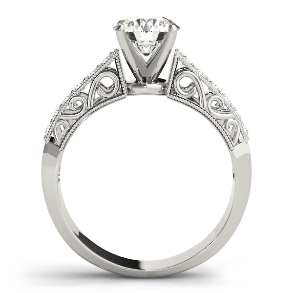 Eternal Antique Round Diamond Engagement Ring — 9K/18K Gold & Platinum