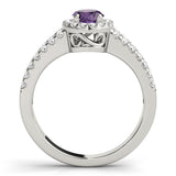 Enchanted Halo Oval Diamond Engagement Ring — 9K/18K Gold & Platinum