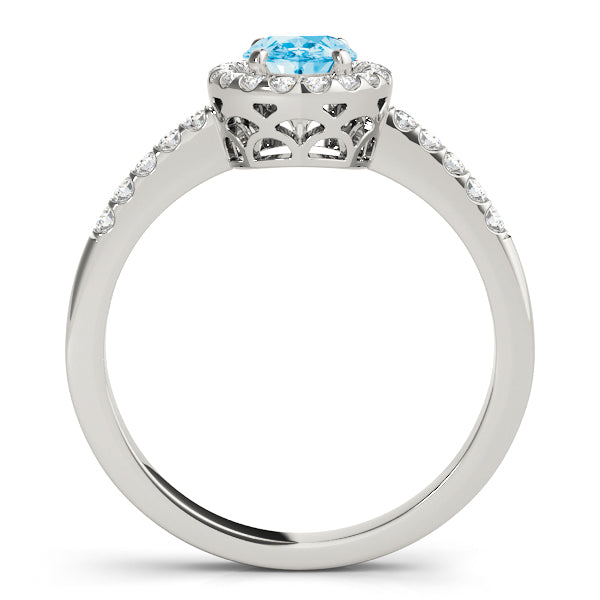 Resplendent Halo Oval Diamond Engagement Ring — 9K/18K Gold & Platinum