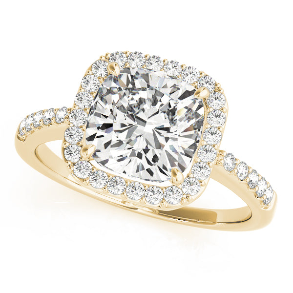 Shared Prong Curved Half Eternity Ring in Gold & Platinum