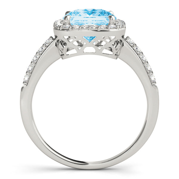 Classic Halo Cushion Diamond Engagement Ring — 9K/18K Gold & Platinum