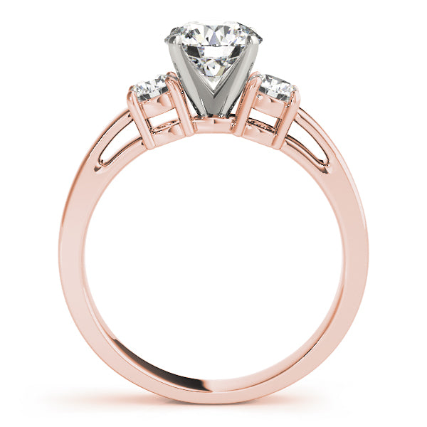 Timeless Three-Stone Round Diamond Engagement Ring — 9K/18K Gold & Platinum