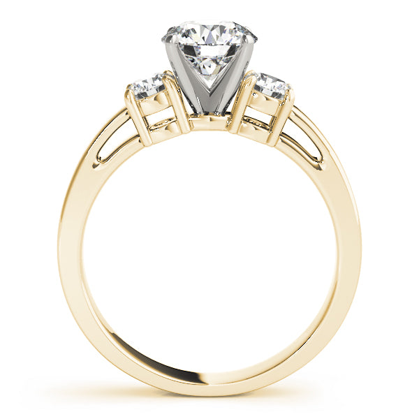 Timeless Three-Stone Round Diamond Engagement Ring — 9K/18K Gold & Platinum