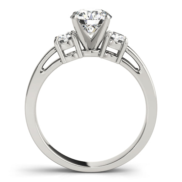 Timeless Three-Stone Round Diamond Engagement Ring — 9K/18K Gold & Platinum