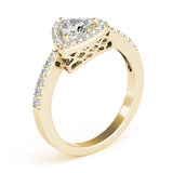 Elegant Halo Trillion Diamond Engagement Ring — 9K/18K Gold & Platinum