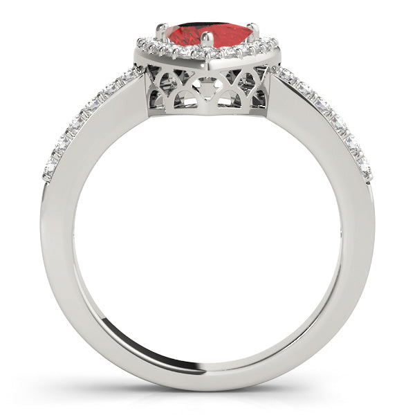 Elegant Halo Trillion Diamond Engagement Ring — 9K/18K Gold & Platinum