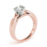 Vintage-Inspired Solitaire Round Diamond Engagement Ring — 9K/18K Gold & Platinum