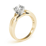 Vintage-Inspired Solitaire Round Diamond Engagement Ring — 9K/18K Gold & Platinum