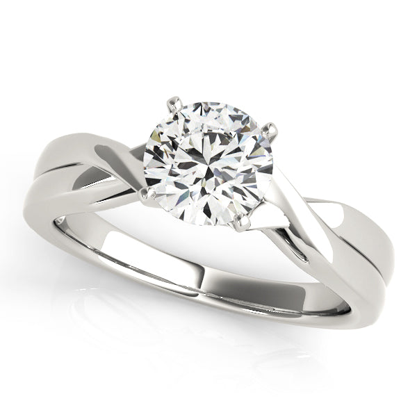 Vintage-Inspired Solitaire Round Diamond Engagement Ring — 9K/18K Gold & Platinum