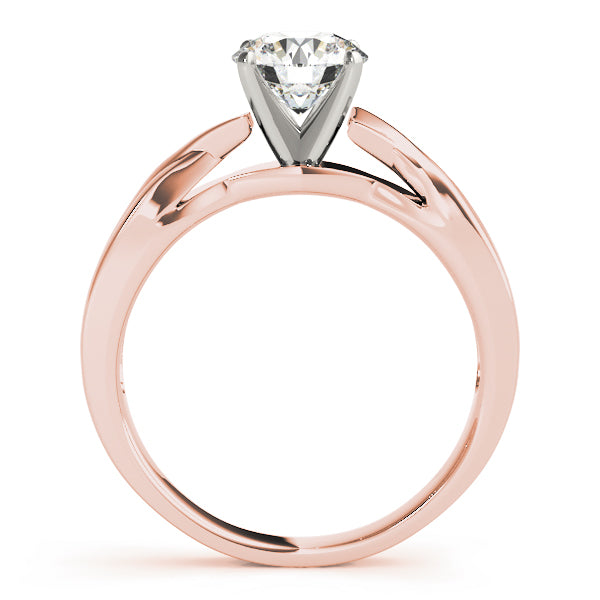 Vintage-Inspired Solitaire Round Diamond Engagement Ring — 9K/18K Gold & Platinum