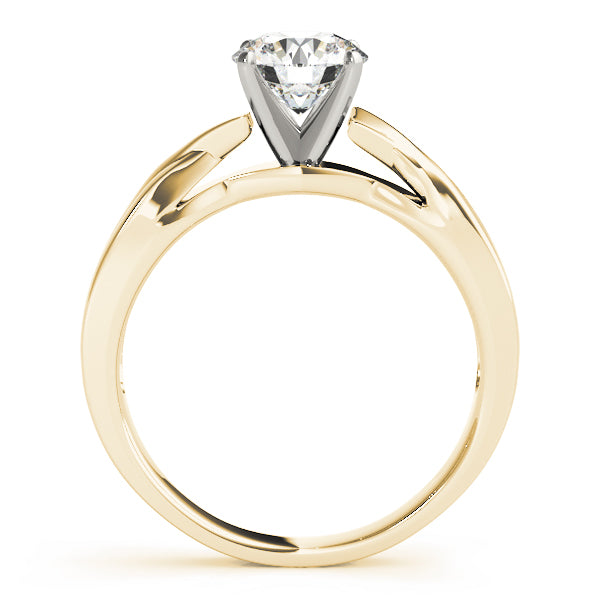Vintage-Inspired Solitaire Round Diamond Engagement Ring — 9K/18K Gold & Platinum