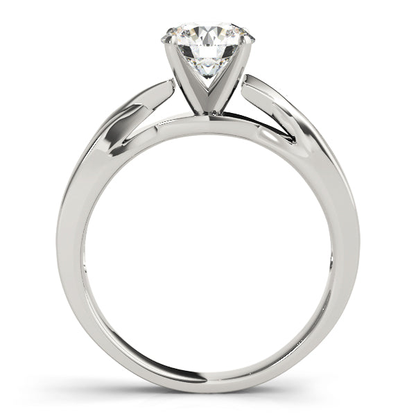 Vintage-Inspired Solitaire Round Diamond Engagement Ring — 9K/18K Gold & Platinum