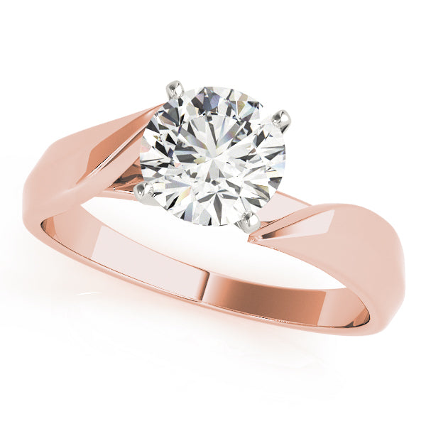Luxe Solitaires Round Diamond Engagement Ring — 9K/18K Gold & Platinum