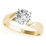 Luxe Solitaires Round Diamond Engagement Ring — 9K/18K Gold & Platinum