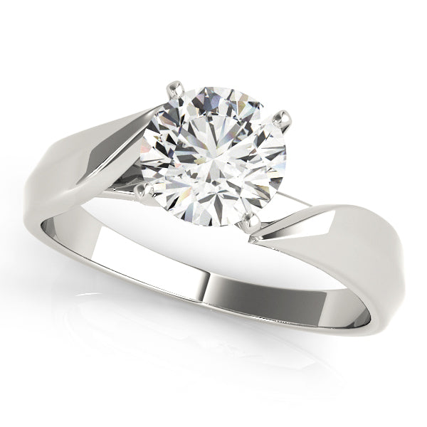 Luxe Solitaires Round Diamond Engagement Ring — 9K/18K Gold & Platinum