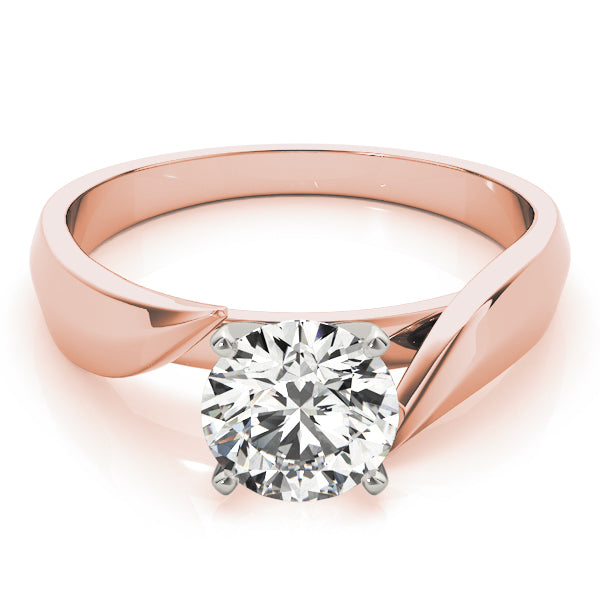 Luxe Solitaires Round Diamond Engagement Ring — 9K/18K Gold & Platinum