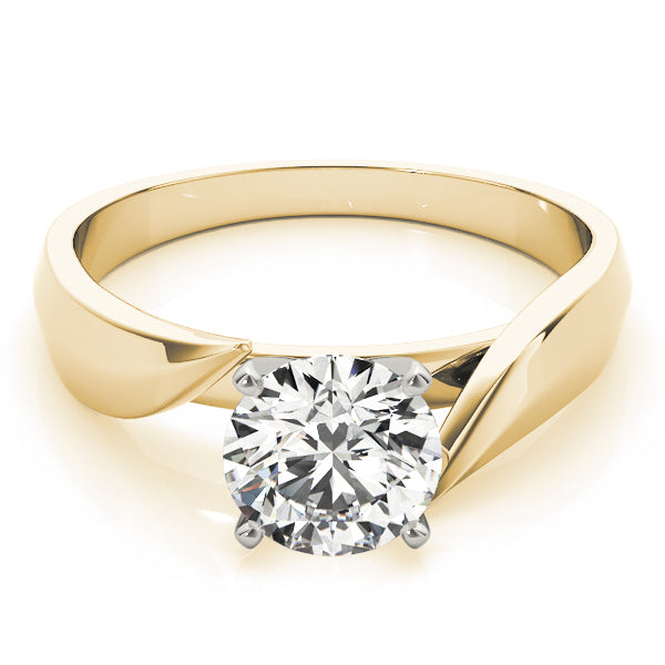 Luxe Solitaires Round Diamond Engagement Ring — 9K/18K Gold & Platinum