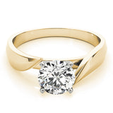 Luxe Solitaires Round Diamond Engagement Ring — 9K/18K Gold & Platinum