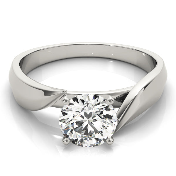 Luxe Solitaires Round Diamond Engagement Ring — 9K/18K Gold & Platinum