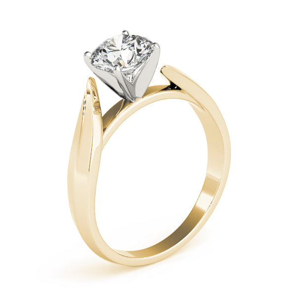 Luxe Solitaires Round Diamond Engagement Ring — 9K/18K Gold & Platinum