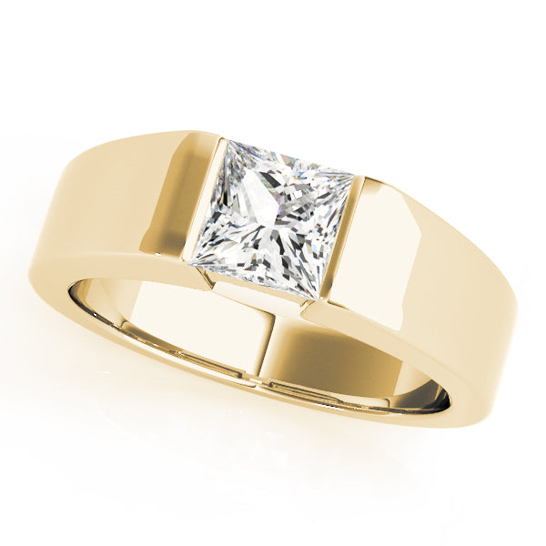 Lab-Grown D-VVS Princess Cut Sleek Tapered Diamond Solitaire Engagement Ring