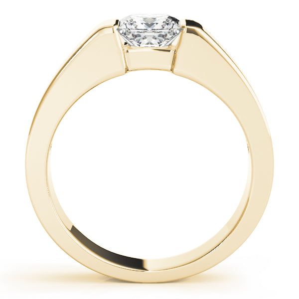 Lab-Grown D-VVS Princess Cut Sleek Tapered Diamond Solitaire Engagement Ring