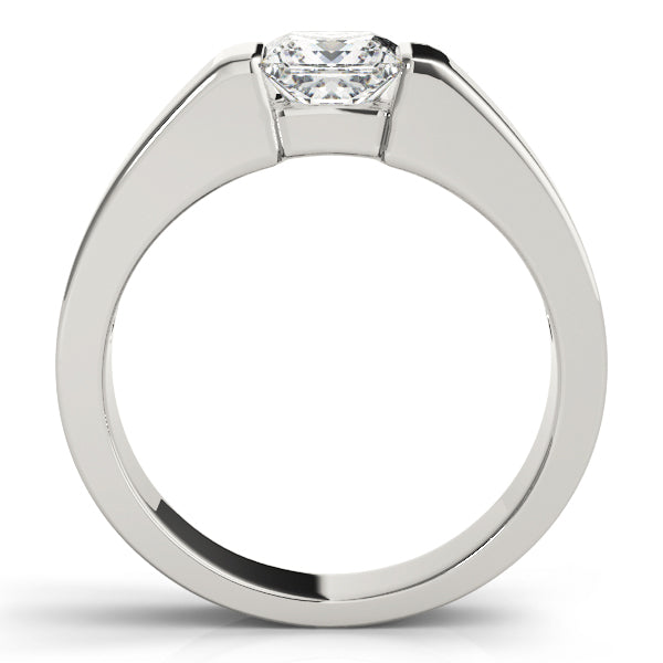 Lab-Grown D-VVS Princess Cut Sleek Tapered Diamond Solitaire Engagement Ring