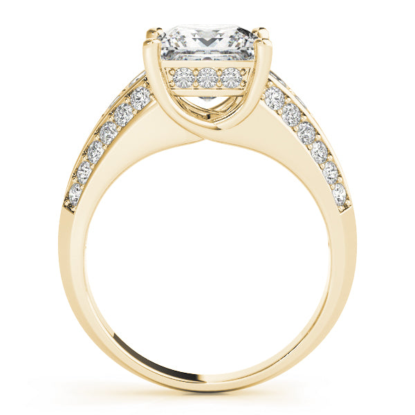 Bespoke Multi-Row Princess Diamond Engagement Ring — 9K/18K Gold & Platinum