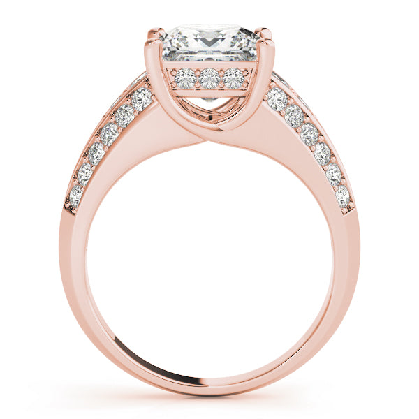 Bespoke Multi-Row Princess Diamond Engagement Ring — 9K/18K Gold & Platinum