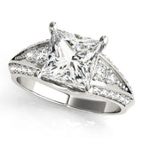 Bespoke Multi-Row Princess Diamond Engagement Ring — 9K/18K Gold & Platinum