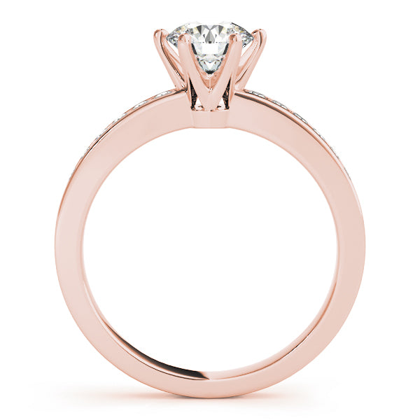 Eternal Channel-Set Round Diamond Engagement Ring — 9K/18K Gold & Platinum