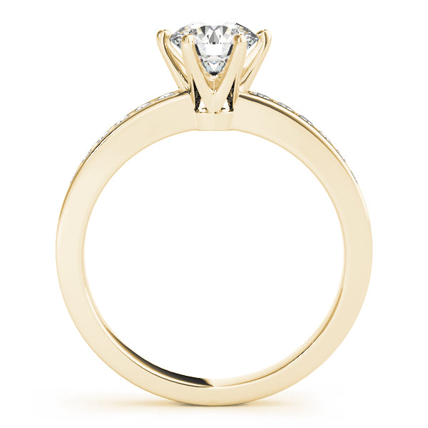 Eternal Channel-Set Round Diamond Engagement Ring — 9K/18K Gold & Platinum