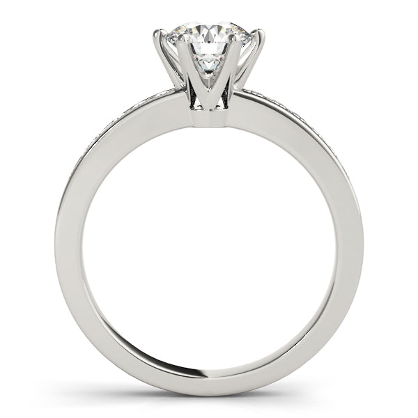 Eternal Channel-Set Round Diamond Engagement Ring — 9K/18K Gold & Platinum