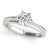 Eternal Channel-Set Round Diamond Engagement Ring — 9K/18K Gold & Platinum