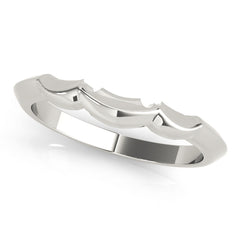 Curved Shadow Wedding Gold Band