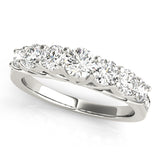 Prong Set Half Eternity Ring in Gold & Platinum