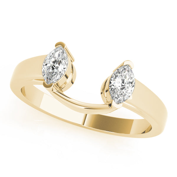 Wraps & Inserts Half Eternity Ring in Gold & Platinum