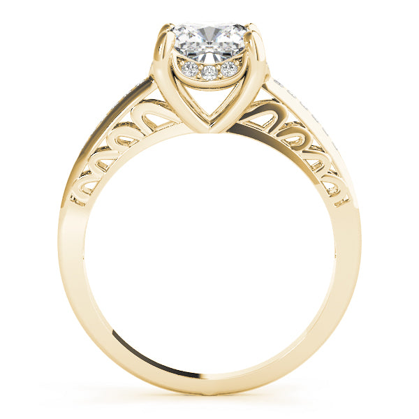 Graceful Prong-Set Cushion Diamond Engagement Ring — 9K/18K Gold & Platinum