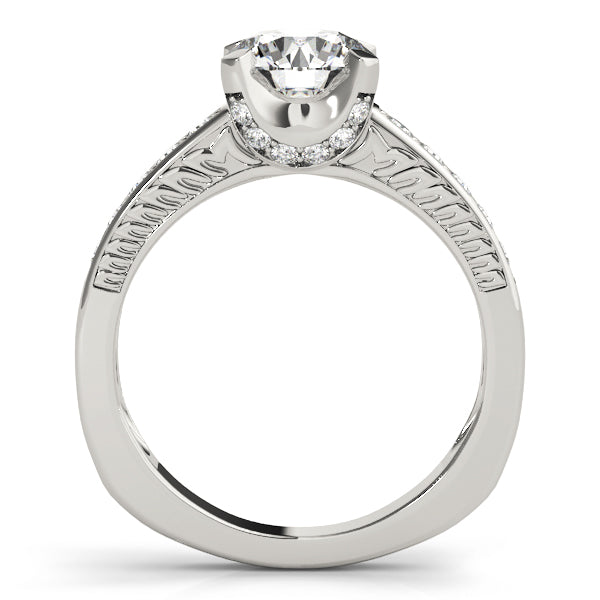 Resplendent Channel-Set Round Diamond Engagement Ring — 9K/18K Gold & Platinum