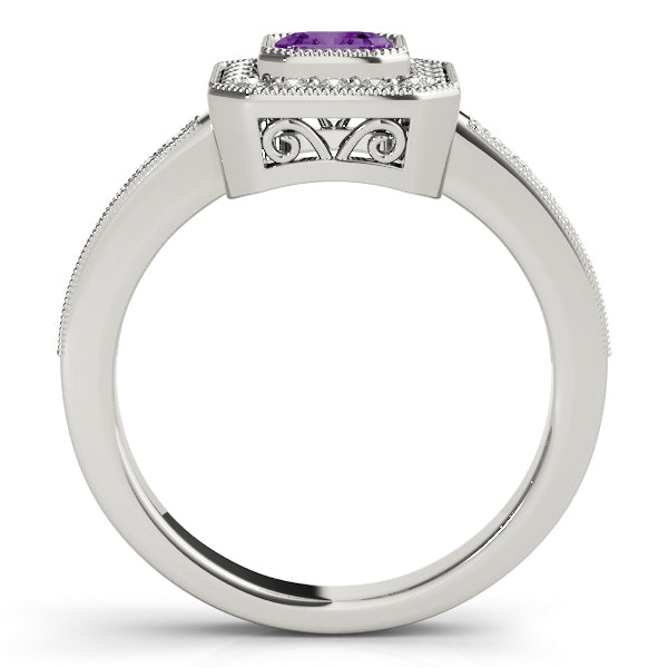 Cherished Halo Emerald Diamond Engagement Ring — 9K/18K Gold & Platinum
