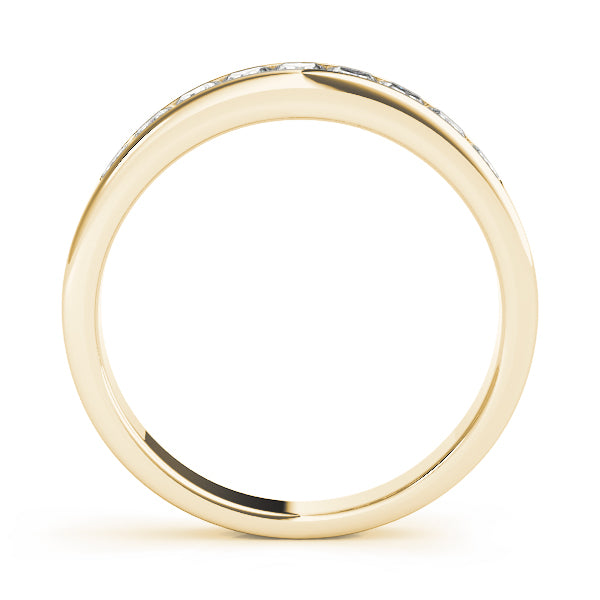 Channel Set Fancy Half Eternity Ring in Gold & Platinum