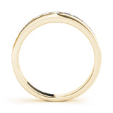 Channel Set Fancy Half Eternity Ring in Gold & Platinum