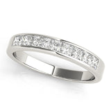 Channel Set Fancy Half Eternity Ring in Gold & Platinum