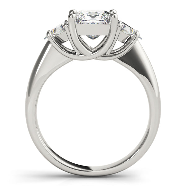 Timeless Three-Stone Princess Diamond Engagement Ring — 9K/18K Gold & Platinum
