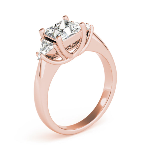 Timeless Three-Stone Princess Diamond Engagement Ring — 9K/18K Gold & Platinum