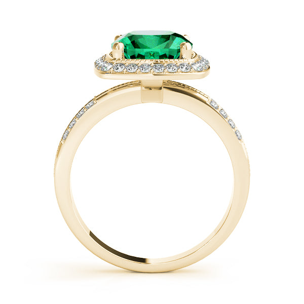 Elegant Color Rings Cushion Diamond Engagement Ring — 9K/18K Gold & Platinum