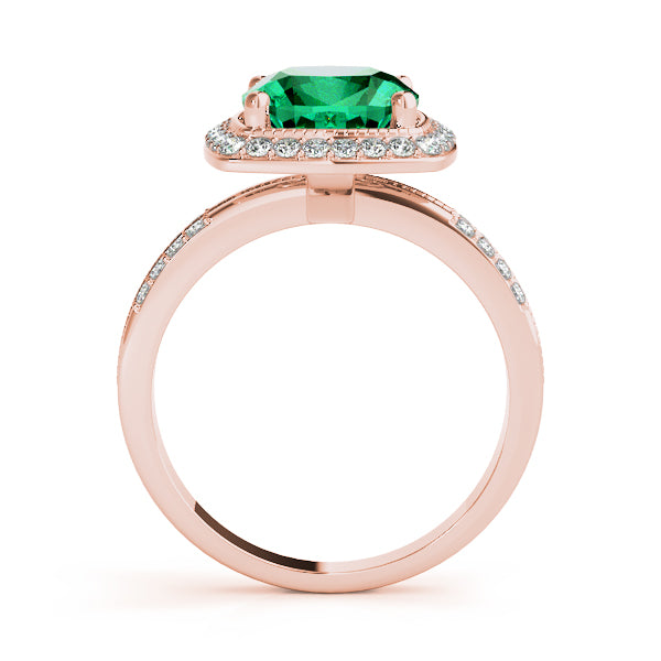 Elegant Color Rings Cushion Diamond Engagement Ring — 9K/18K Gold & Platinum