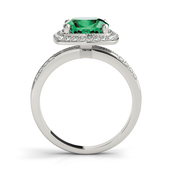Elegant Color Rings Cushion Diamond Engagement Ring — 9K/18K Gold & Platinum