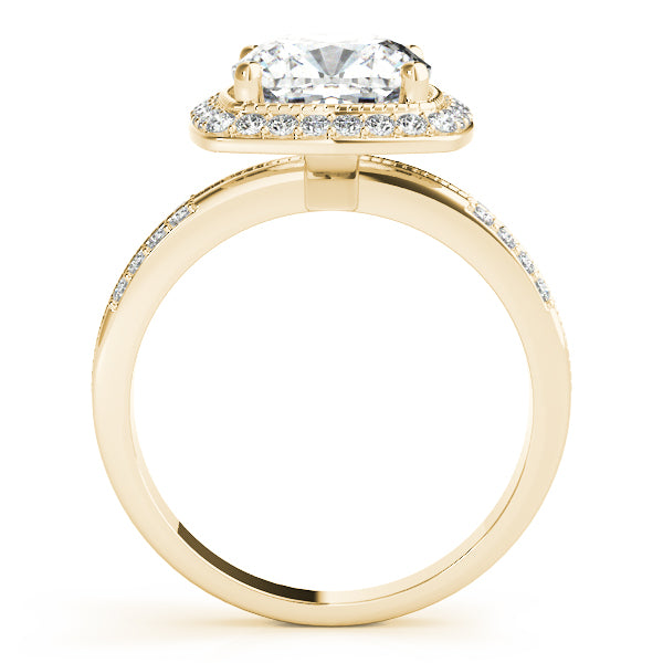 Elegant Color Rings Cushion Diamond Engagement Ring — 9K/18K Gold & Platinum