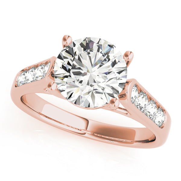 Heirloom Trellis Round Diamond Engagement Ring — 9K/18K Gold & Platinum